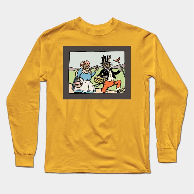 Uncle Wiggily & Nurse Jane Go Picnicking Long Sleeve T-Shirt by JSnipe